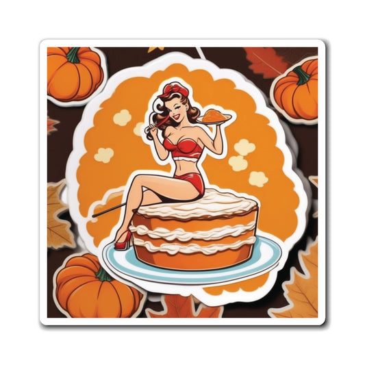 National Pumpkin Pie Day V Pin Up Girl Magnet