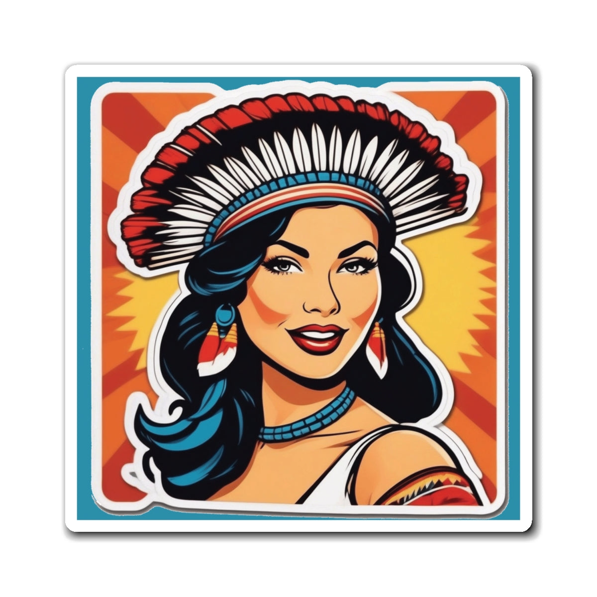 Indigenous Peoples' Day II Pin Up Girl Magnet