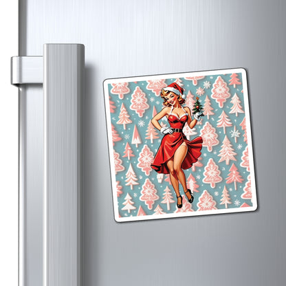 Christmas IX Pin Up Girl Magnet