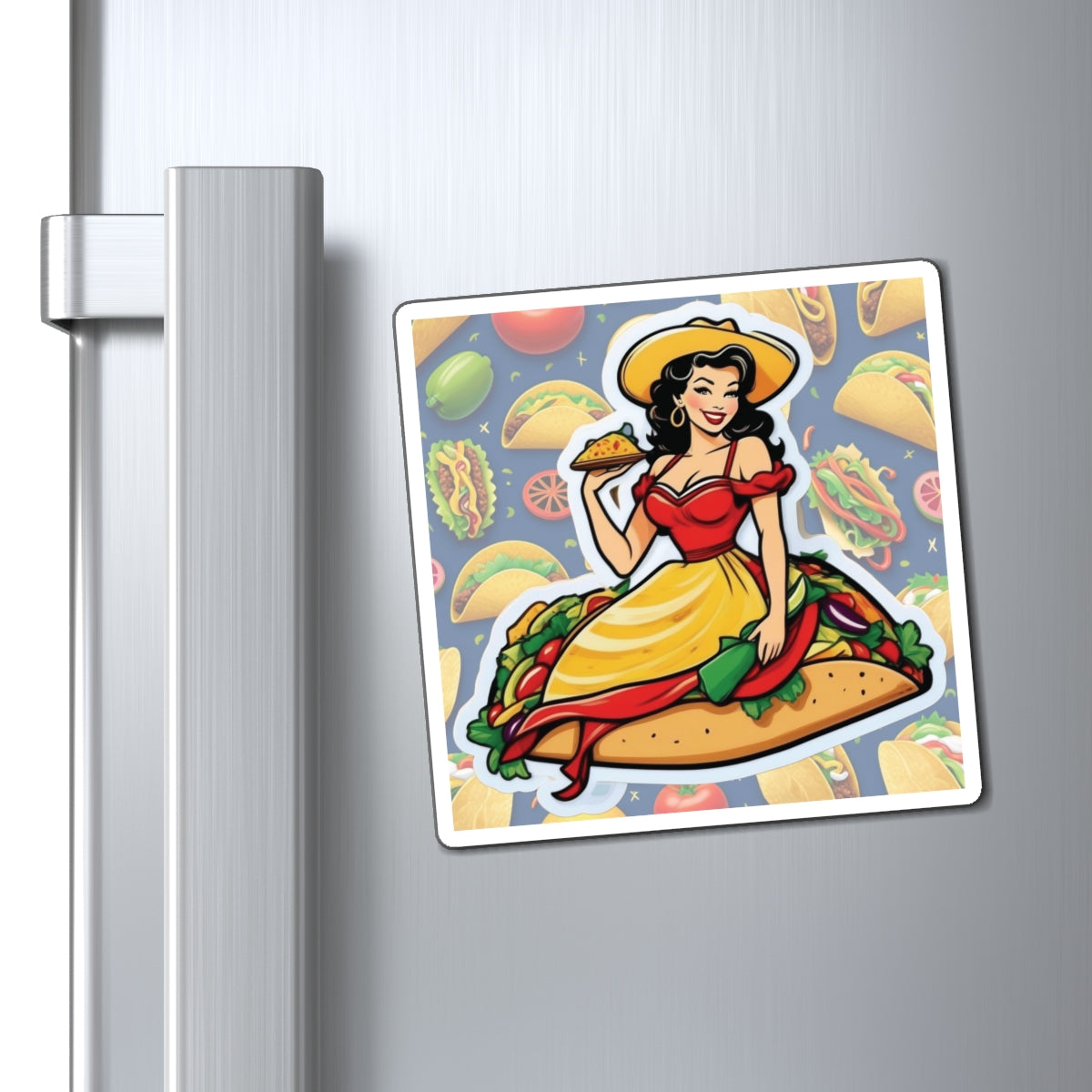 National Taco Day Pin Up Girl Magnet