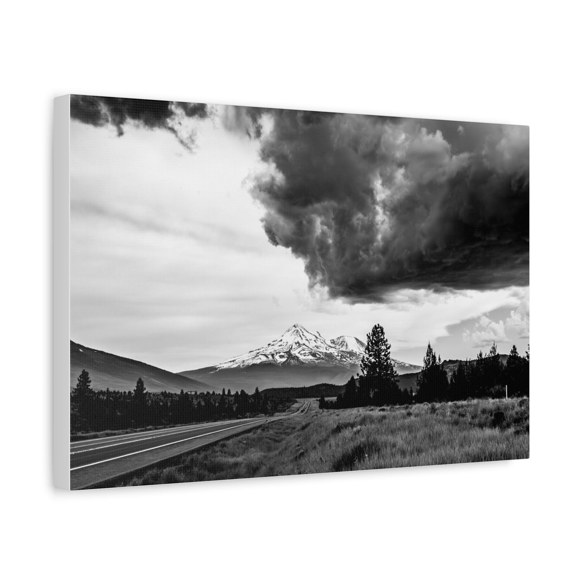 Mt. Shasta Vista Point North 97: Fine Art Stretched Canvas