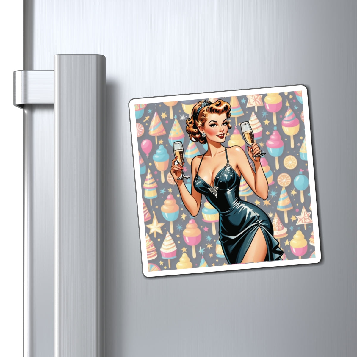 New Years Eve II Pin Up Girl Magnet