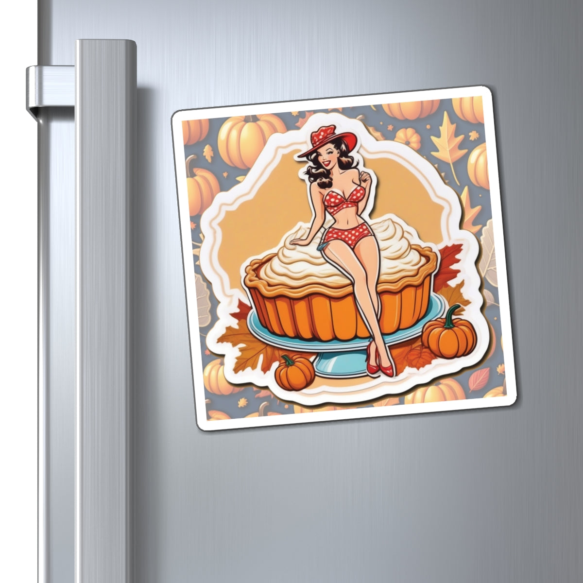 National Pumpkin Pie Day Pin Up Girl Magnet