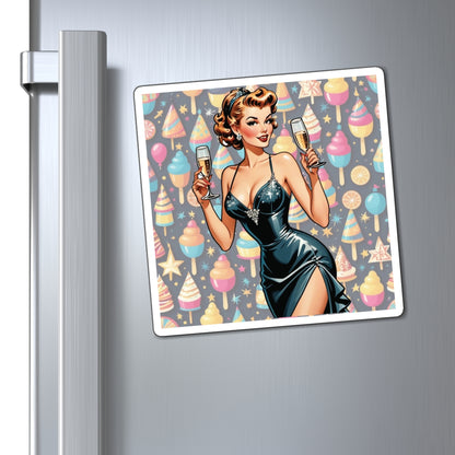 New Years Eve II Pin Up Girl Magnet