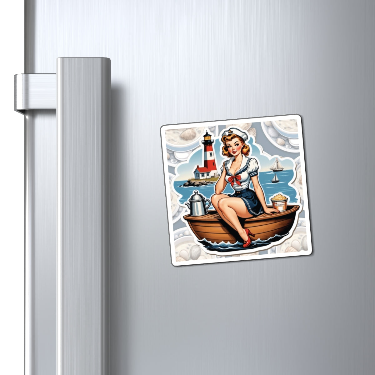 National New England Clam Chowder Day III Pin Up Girl Magnet