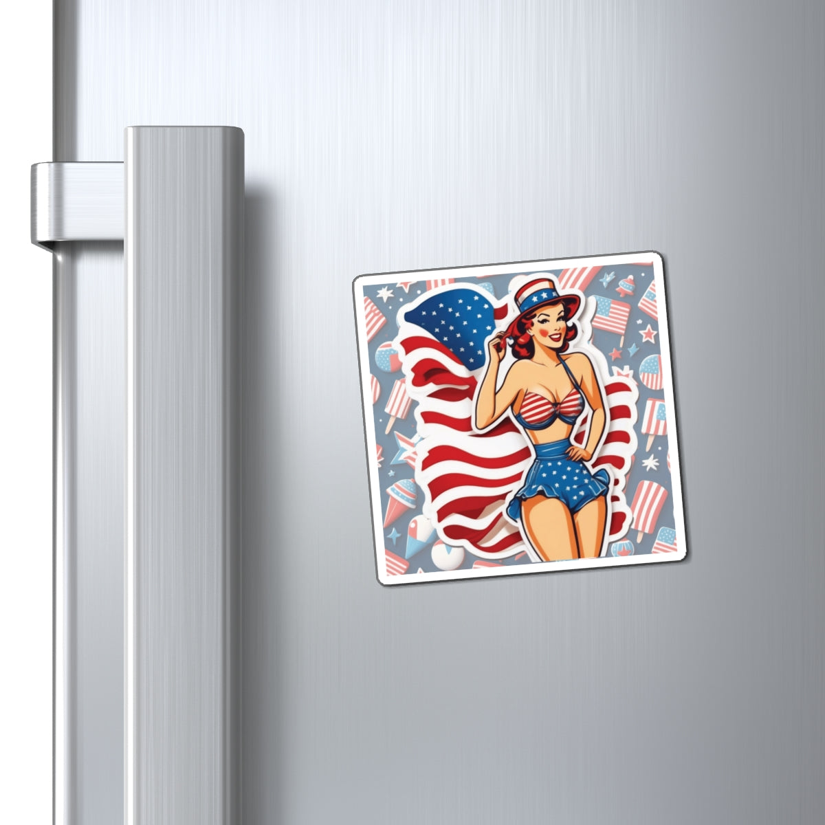 Fourth of July II Pin Up Girl Magnet