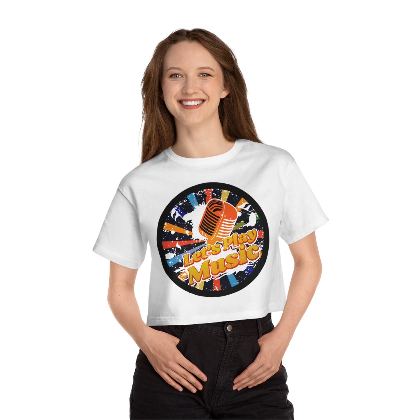 Let's Play Some Music Women's Cropped T-Shirt