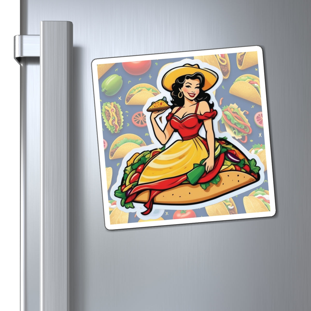 National Taco Day Pin Up Girl Magnet