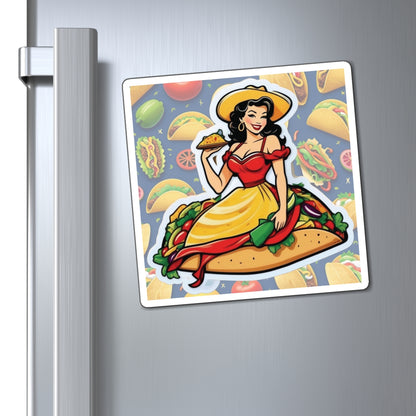 National Taco Day Pin Up Girl Magnet