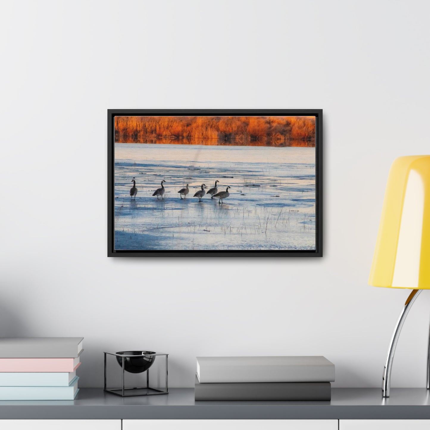 Arts by Dylan: Klamath Basin Birds on Frozen Pond Canvas