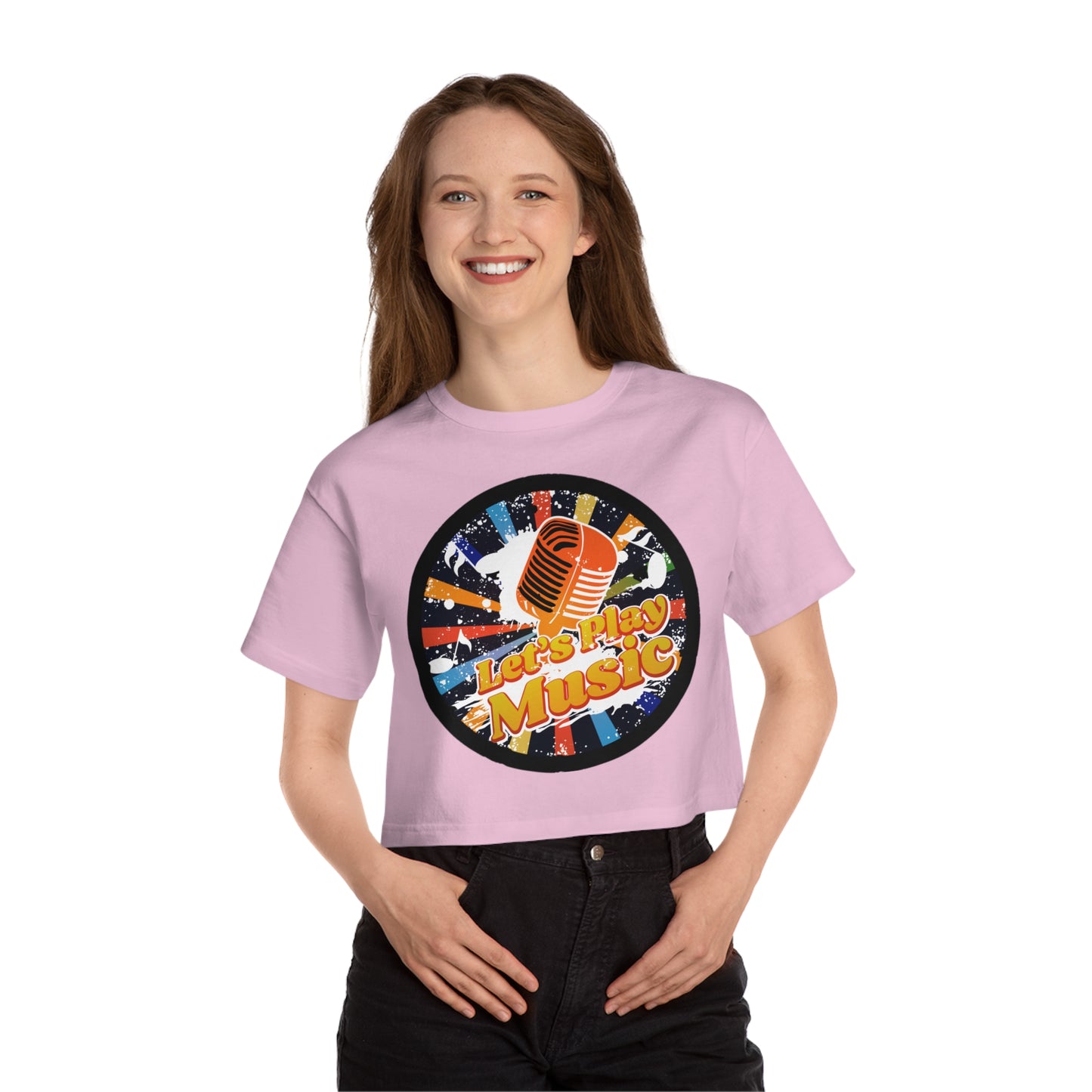 Let's Play Some Music Women's Cropped T-Shirt