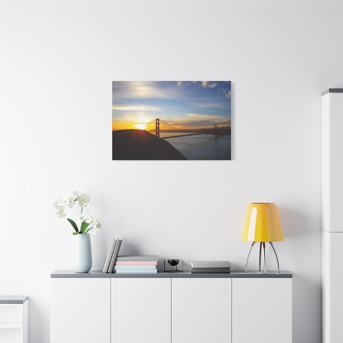 Golden Gate Sunset Marin Headlands 2089: Fine Art Stretched Canvas