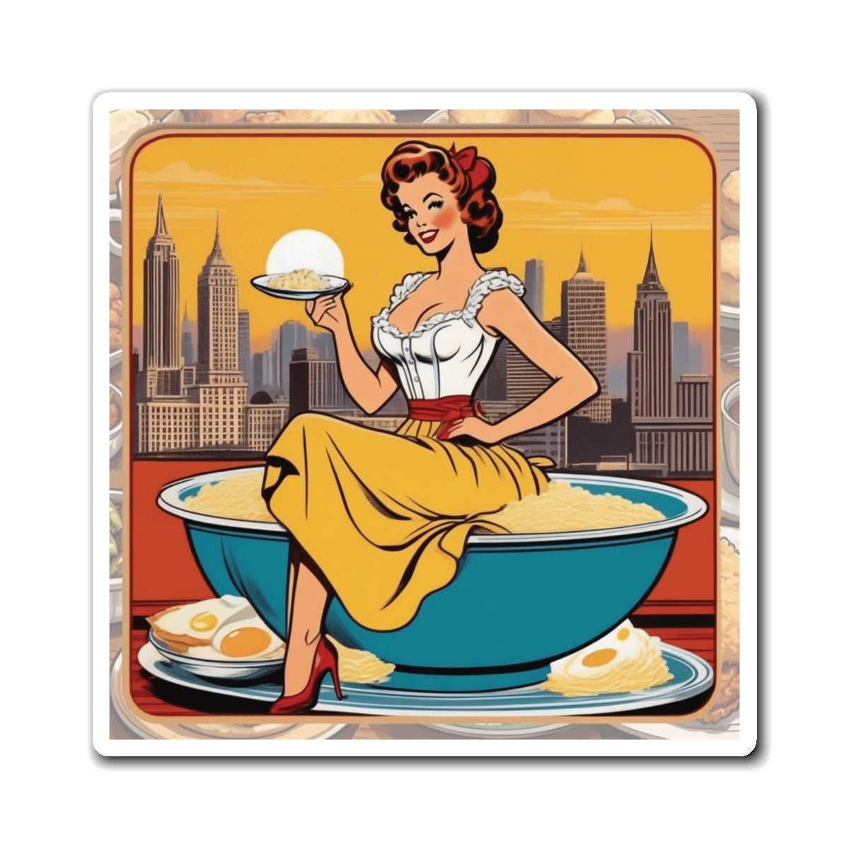 National Grits Day Pin Up Girl Magnet