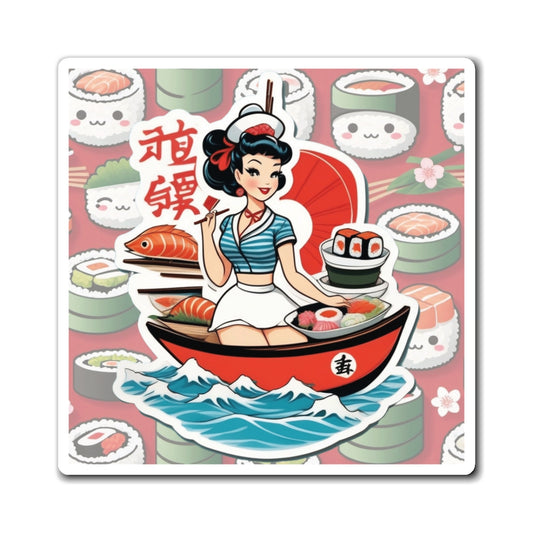 National Sushi Day VI Pin Up Girl Magnet