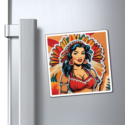 Indigenous Peoples' Day Pin Up Girl Magnet