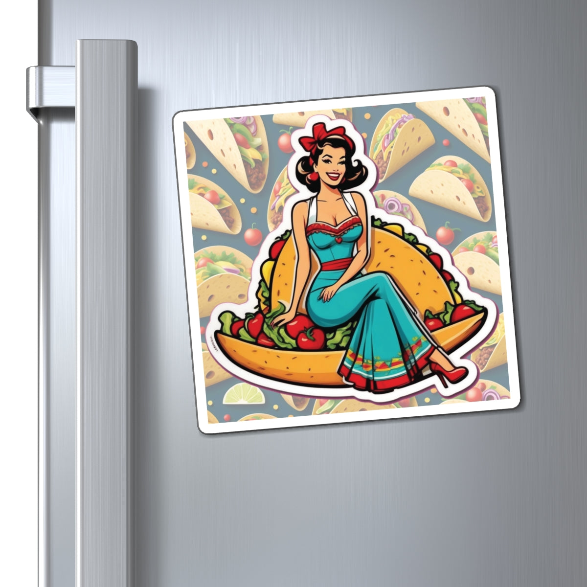 National Taco Day III Pin Up Girl Magnet