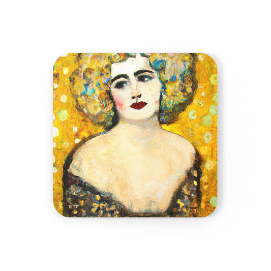 Portrait of Norma Jean by Gustav Klimt Coaster Set