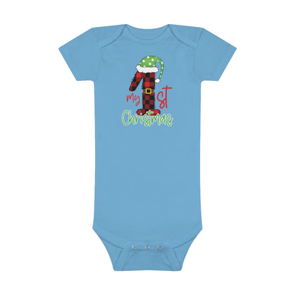 1st Christmas Baby Short Sleeve Onesie