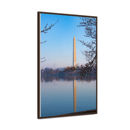 Arts by Dylan: Washington Monument Reflection with Cherry Tree Canvas