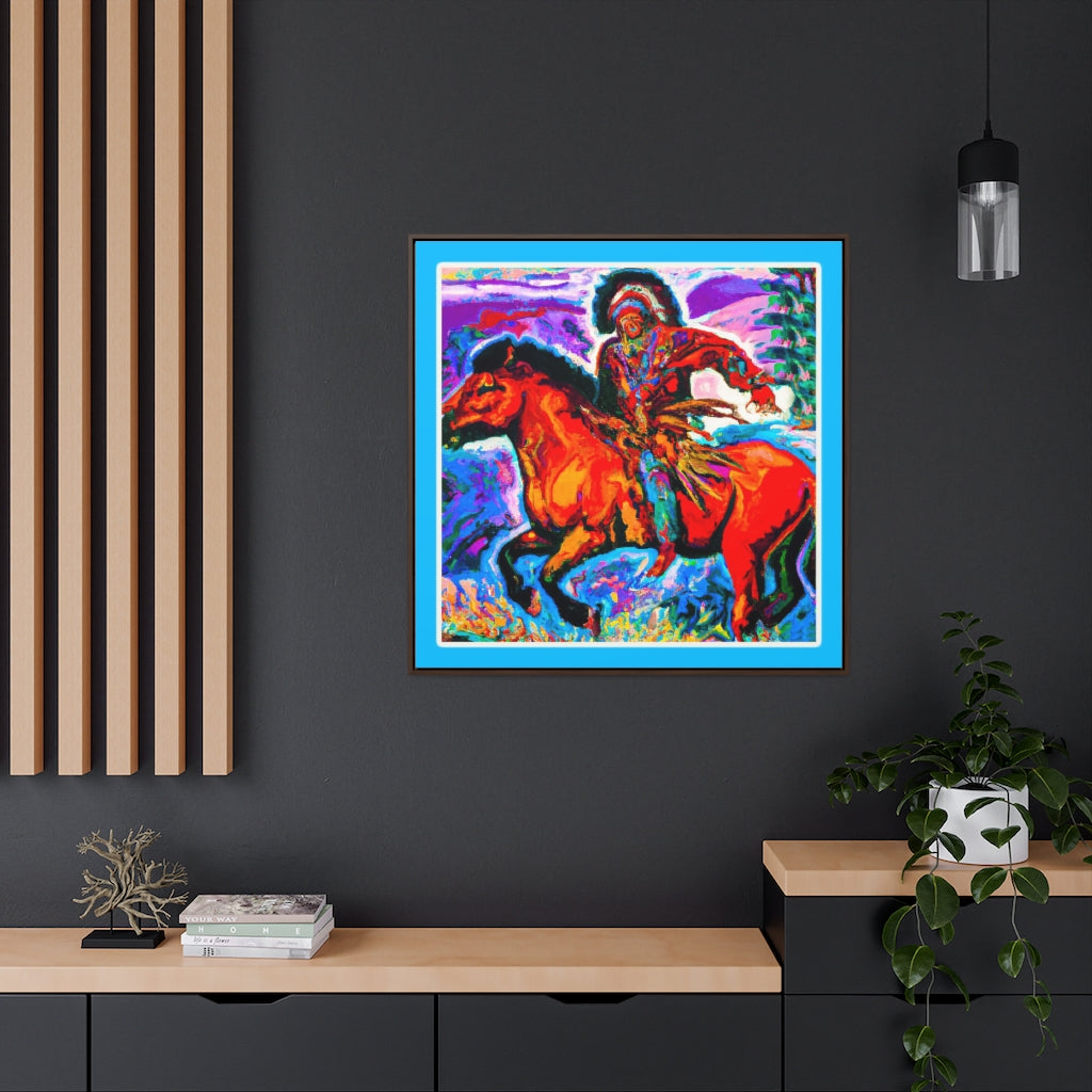 Native American on Horseback Canvas