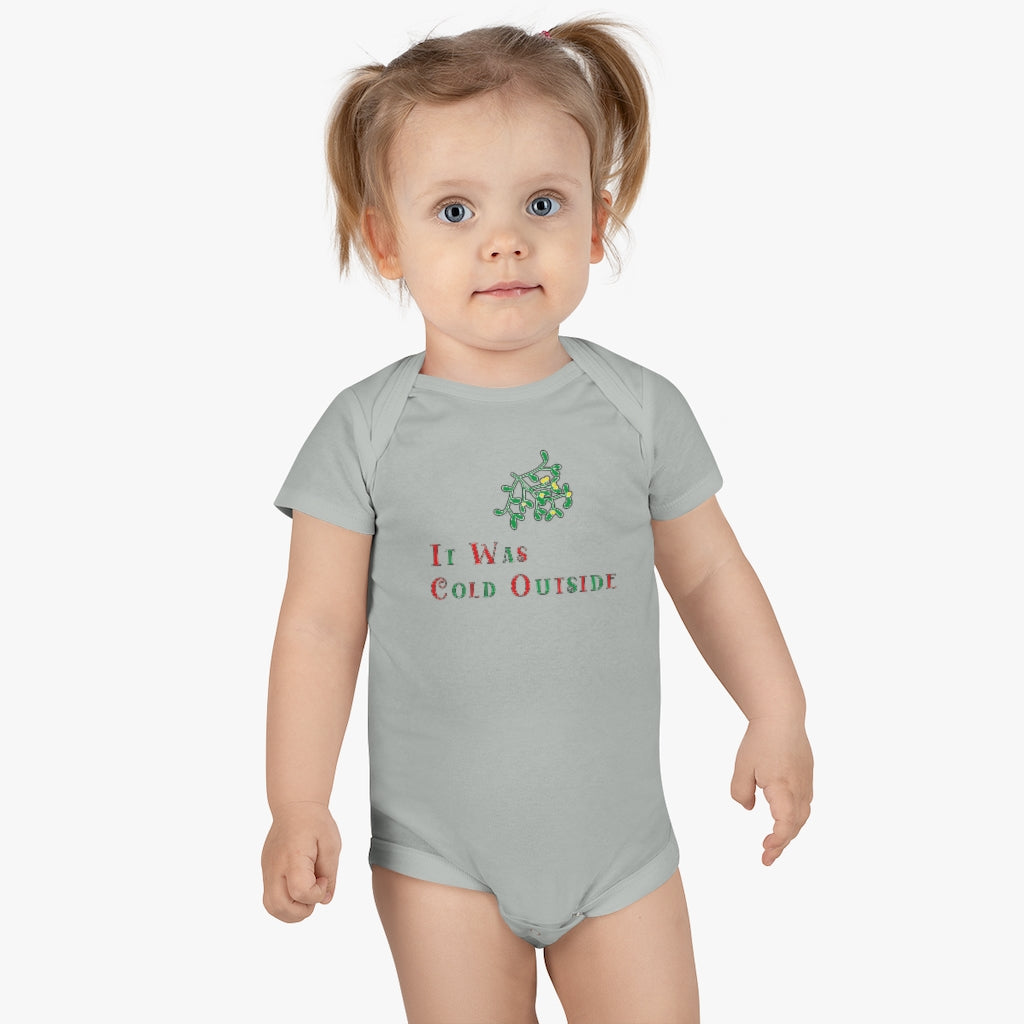 Cold Outside Baby Short Sleeve Onesie