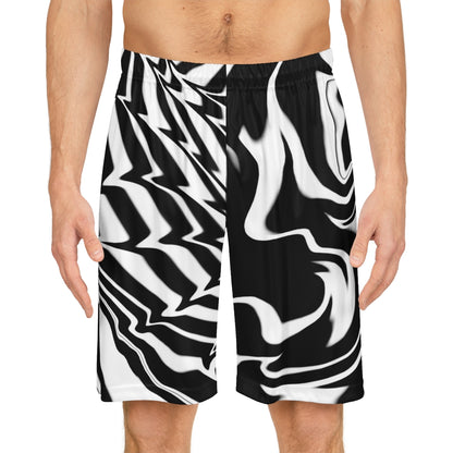 Black and White Basketball Shorts