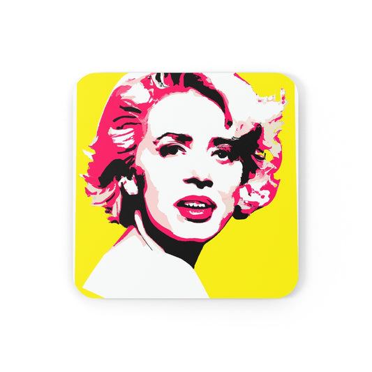 Portrait of Marilyn Monroe by Andy Warhol II (Ai generated) Coaster Set