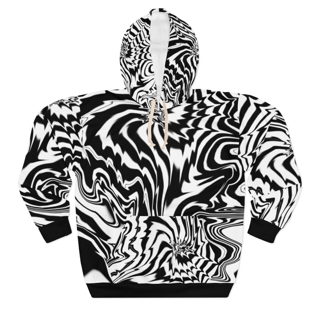 Black and White Pullover Hoodie