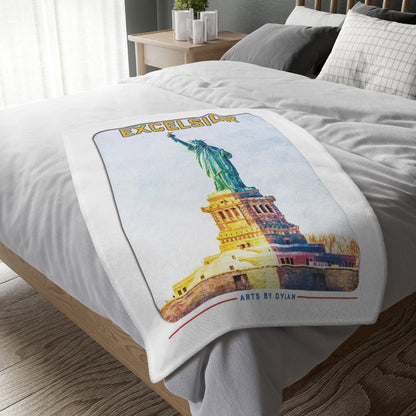 Paris & New York Velveteen Blanket