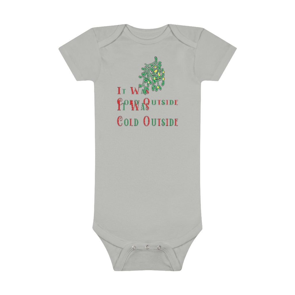 Cold Outside Baby Short Sleeve Onesie