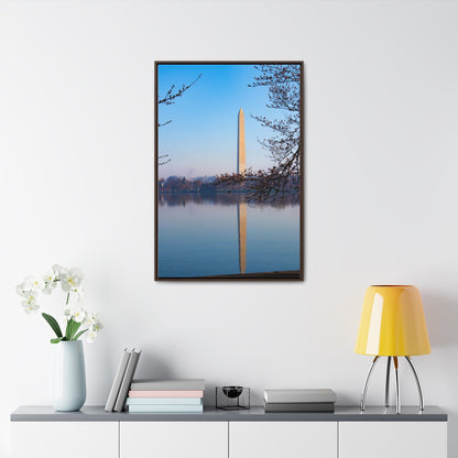 Arts by Dylan: Washington Monument Reflection with Cherry Tree Canvas