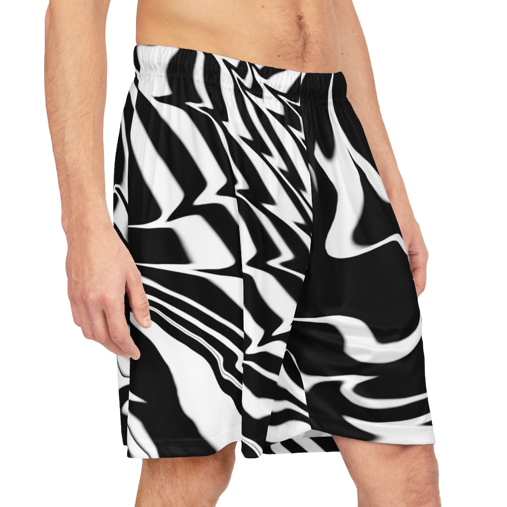 Black and White Basketball Shorts