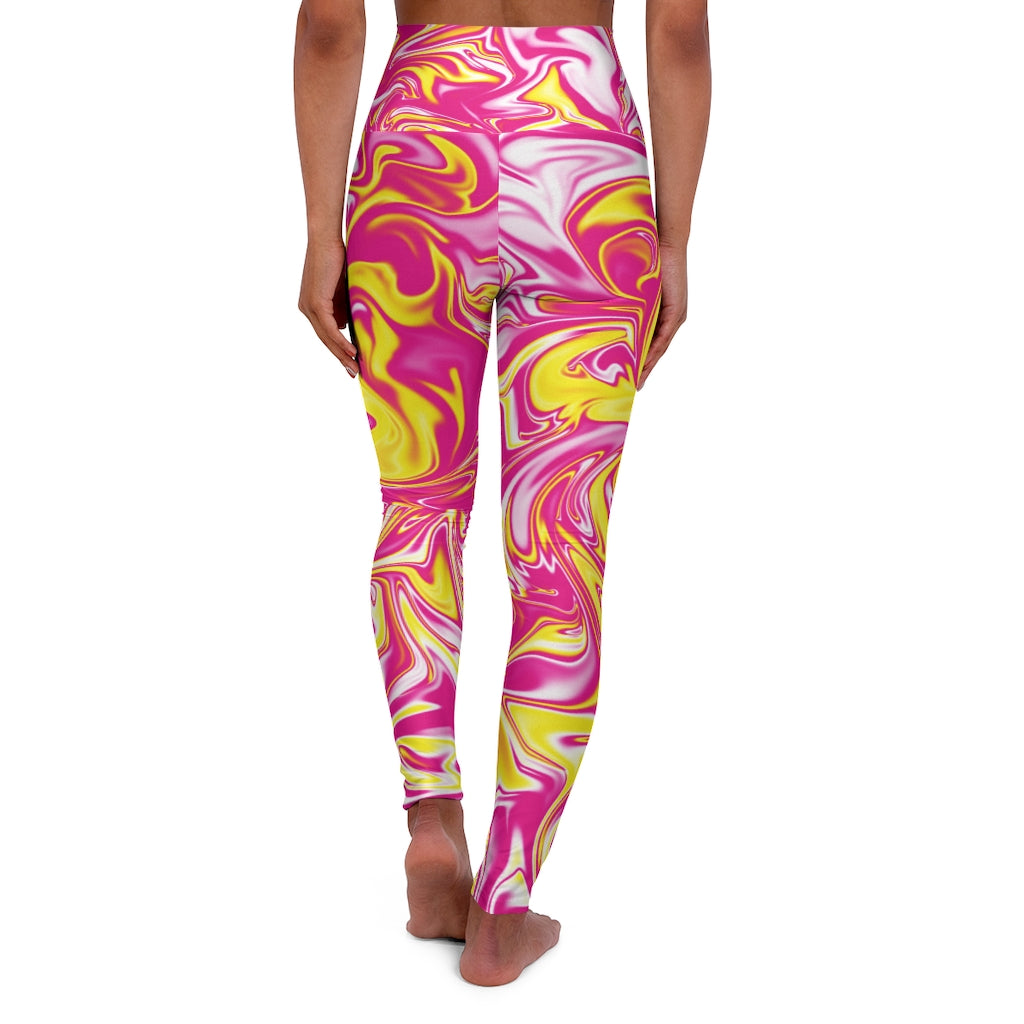 Pink/Yellow Yoga Pants