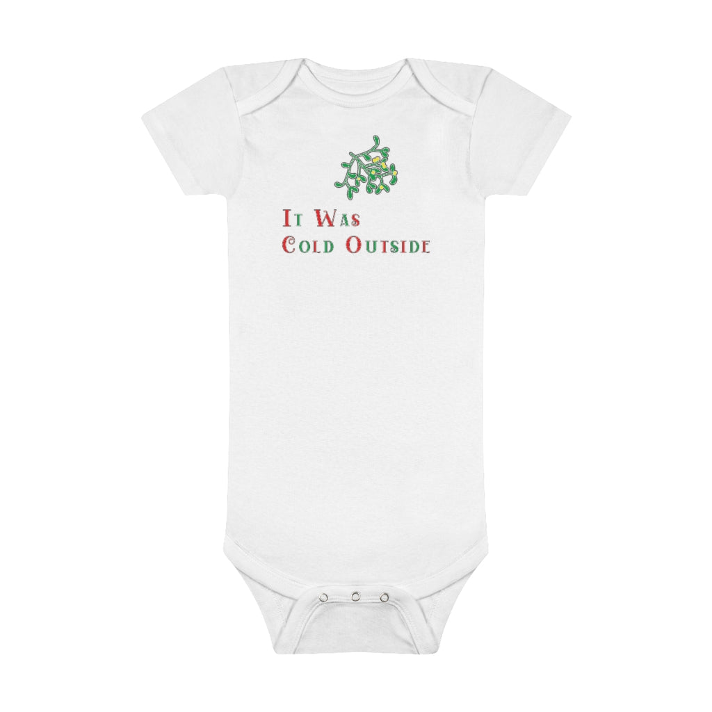 Cold Outside Baby Short Sleeve Onesie