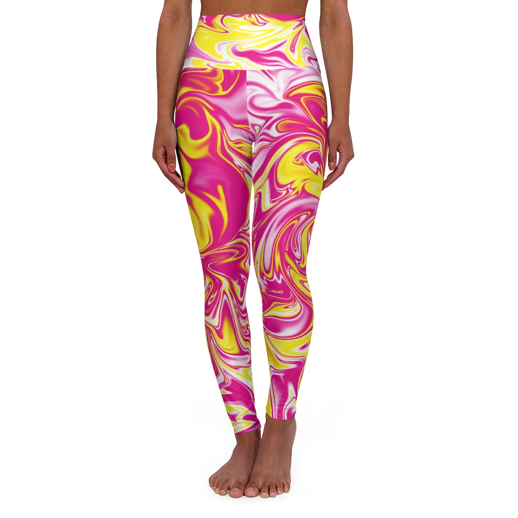 Pink/Yellow Yoga Pants