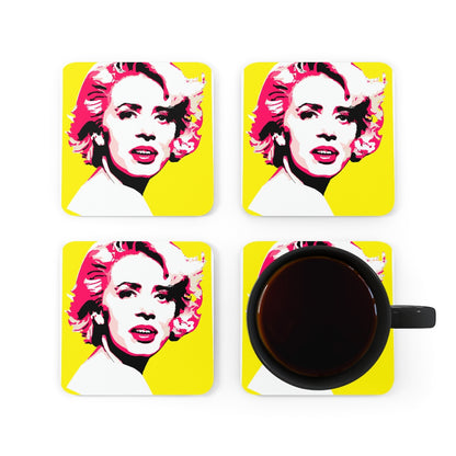 Portrait of Marilyn Monroe by Andy Warhol II (Ai generated) Coaster Set