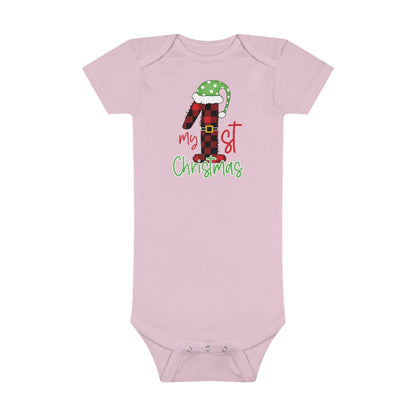 1st Christmas Baby Short Sleeve Onesie