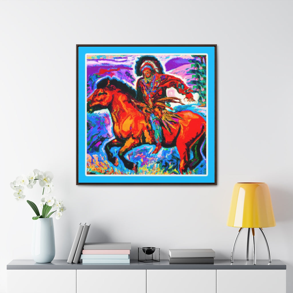 Native American on Horseback Canvas