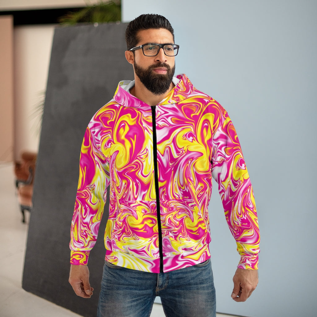 Pink/Yellow Wave Hoodie