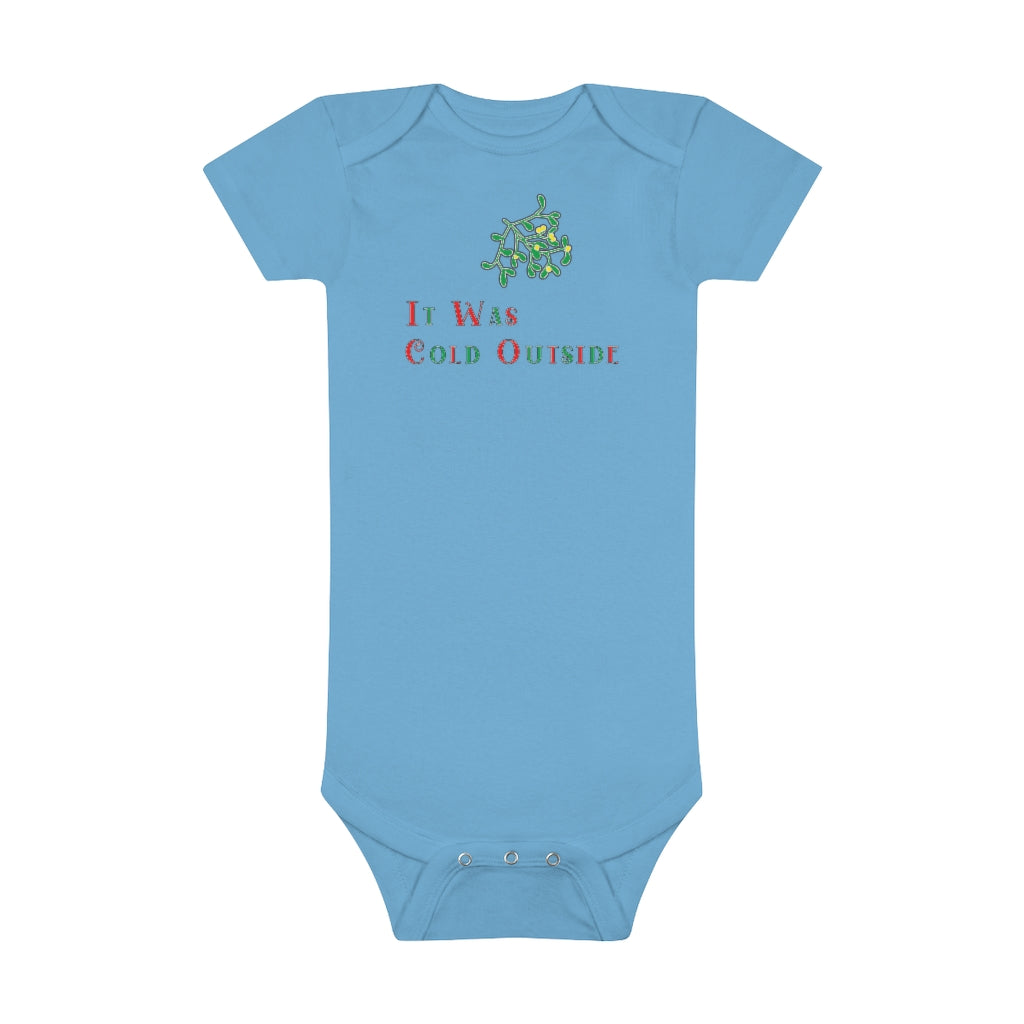 Cold Outside Baby Short Sleeve Onesie