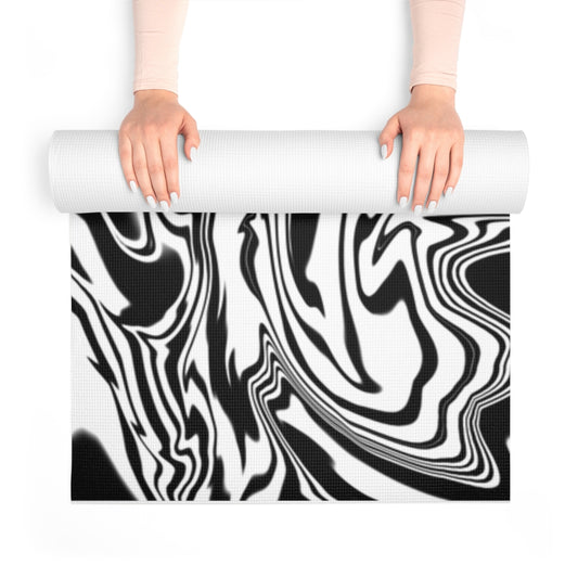 White and Black Yoga Mat