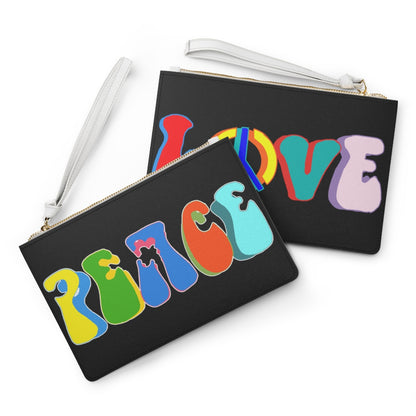 Peace and Love Clutch Bag