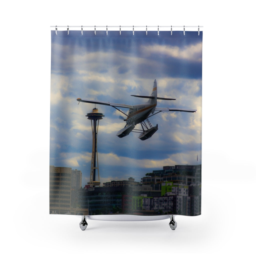 Sea Landing Shower Curtains