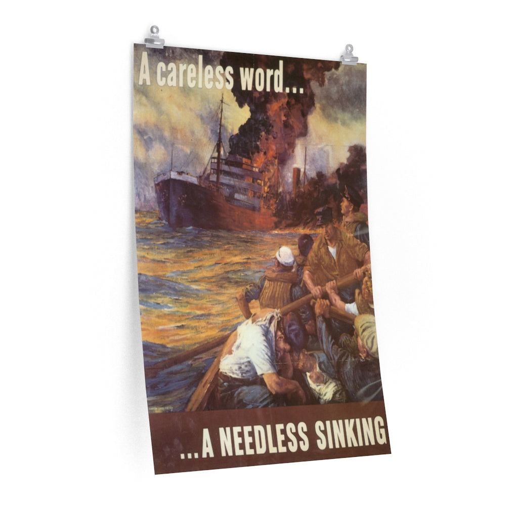 20th Century World Wars Poster: Careless Words