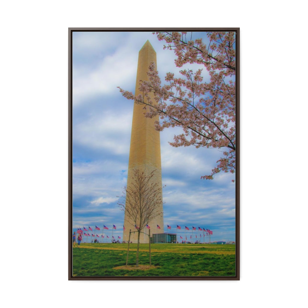 Arts by Dylan: Washington Monument with Cherry Blossom Canvas