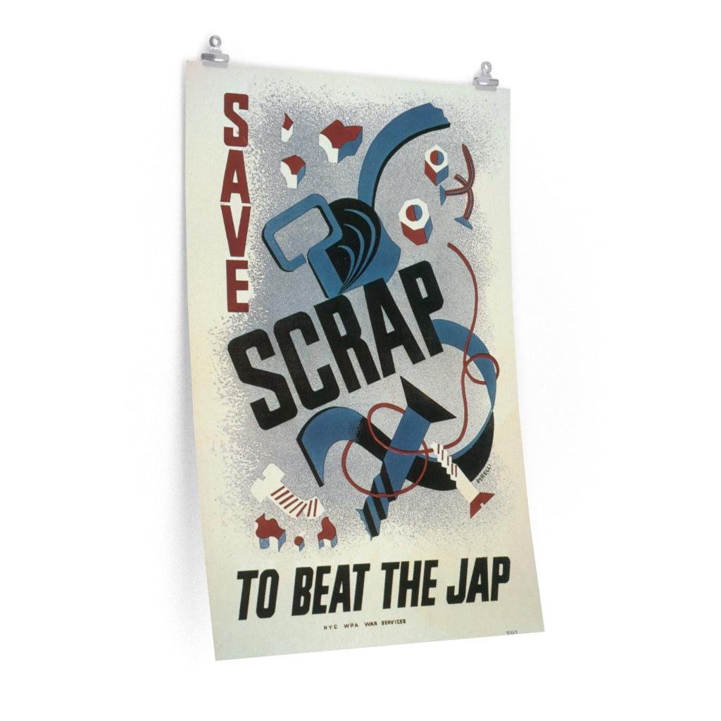 20th Century World Wars Poster: Save Scrap