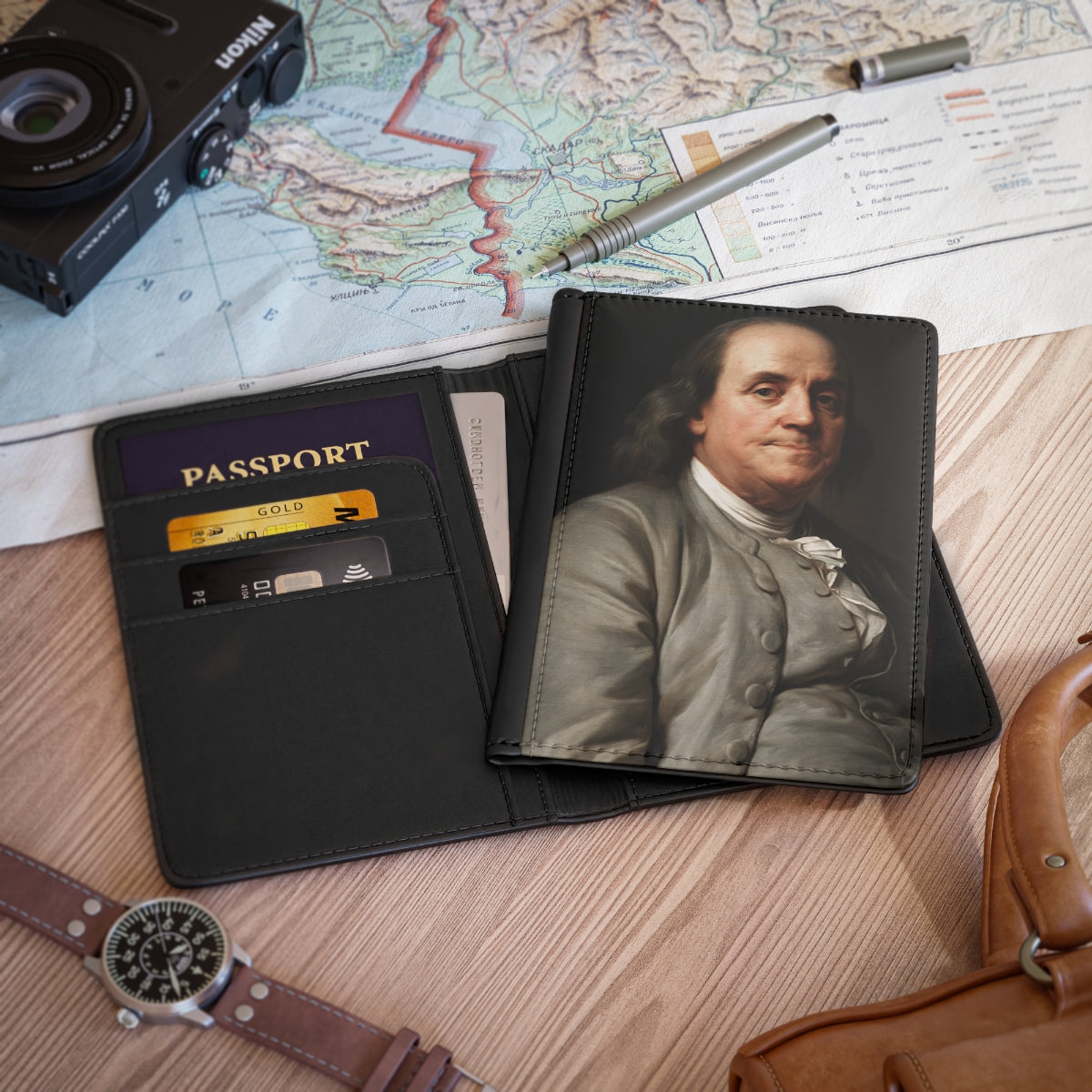 Benjamin Franklin Passport Cover