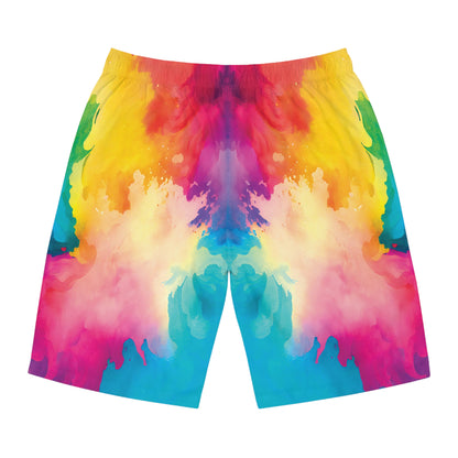 Watercolor Tie Dye Men's Board Shorts