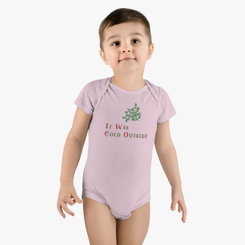 Cold Outside Baby Short Sleeve Onesie