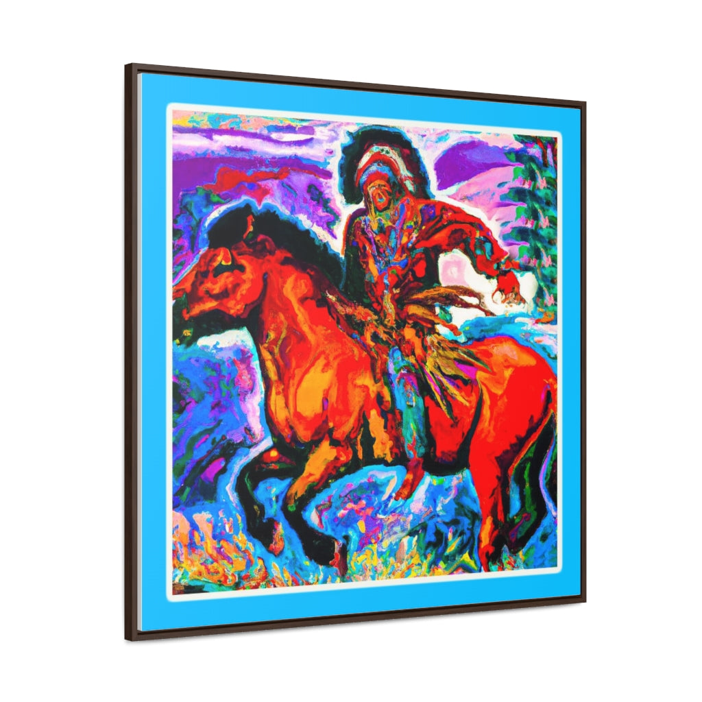 Native American on Horseback Canvas